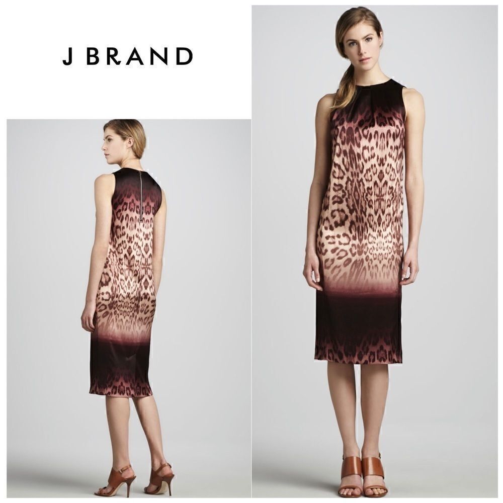 New. J Brand Clara leopard print stretch dress. NWT